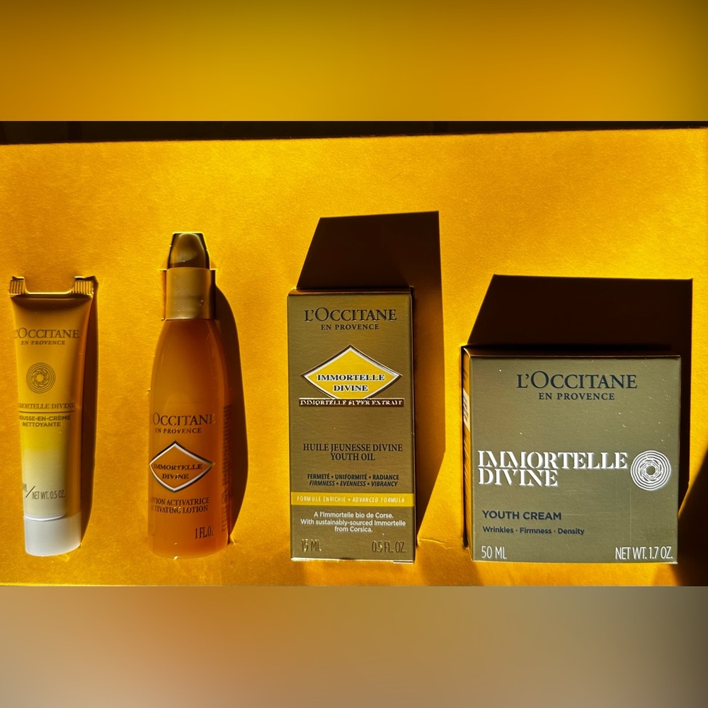 L'OCCITANE Immortelle Divine Collection Cleanser, Oil, Cream, Lotion
